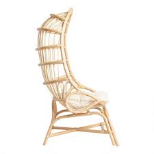 Papasan chair frames are crafted from rattan wood bent into comfy curves, and when paired with the right cushion these chairs elevate the style and comfort of your home. Natural Rattan Fallon Cocoon Chair With Cushion World Market