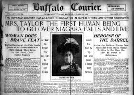 Annie Edson Taylor was the first person to go over Niagara Falls in a  barrel 123 years ago today on October 24th 1901. Photos courtesy of the Niagara  Falls Public Library Local