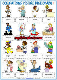 Jobs Occupations Professions Esl Printable Picture Dictionaries For Kids Learning English For Kids Vocabulary Games For Kids Worksheets For Kids