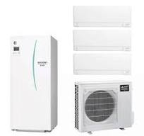 Sistema Mitsubishi Ecodan Multi Monofase Inverter con MSZ-AY + Serbatoio  170 Litri