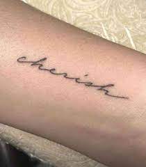 50 Of The Most Meaningful One Word Tattoos To Ink On Your Body Text Tattoo Small Inspirational Tattoos One Word Tattoos