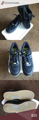Black And Lime Green Air Force 1 Nike Air Force 1 Black Nikes Black Shoes Nike Air Force