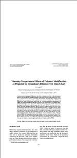 Viscosity Temperature Effects Of Polymer