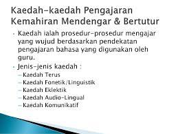 • ini semua dapat dilakukan dilakukan dengan dengan memberi penekanan kepada tinjauan •. Kaedah Dan Teknik Pengajaran Kemahiran Mendengar Dan Bertutur Ppt Download