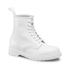 They're notorious for fitting a bit bigger. Dr Martens Canada Dr Martens 1460 Mono Smooth Leather Lace Up Boots In White Smooth White R14357100