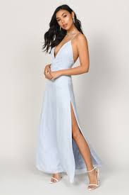 Perfect for bridesmaids, wedding guests, and partygoers. Naomi Low Back Maxi Dress In Light Blue 118 Tobi Us