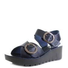 Details About Fly London Tram Womens Ladies Blue Leather