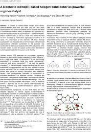 The nitrogen (blue) atoms on the edges each have two free electrons that can be used to bond to a. A Bidentate Iodine Iii Based Halogen Bond Donor As Powerful Organocatalyst Organic Chemistry Chemrxiv Cambridge Open Engage