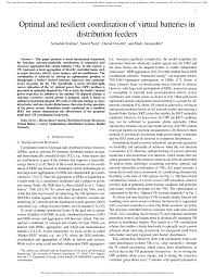 PDF) Optimal and Resilient Coordination of Virtual Batteries in  Distribution Feeders