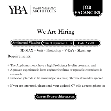 This post will undergo an update as the new codes arrive. Yba Architects On Twitter We Are Hiring Position Architectural Visualizer Years Of Experience 3 6 Code Av 03 Yba