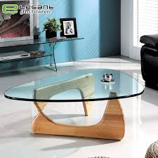 A perfect pick for modern aesthetics. Triangle Glass Coffee Table With Wood Base Buy Glass Coffee Table With Stools Oval Glass Top Coffee Table Glass Top Marble Coffee Table Product On Alibaba Com