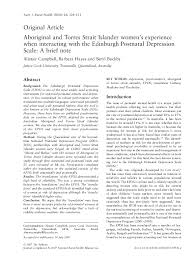 The arabic version of the epds is a reliable and valid based on information from four published validation studies comparing. Pdf Aboriginal And Torres Strait Islander Women S Experience When Interacting With The Edinburgh Postnatal Depression Scale A Brief Note Alistair Campbell And Beryl Buckby Academia Edu