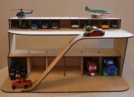 Just a few bottles of acrylic paint and viola! Laser Cut Wooden Toy Garage Cars Parking Free Vector Cdr Download 3axis Co