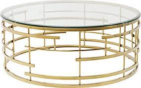 Lend some modern sophistication to your living room with the. Kare Jupiter Designer Coffee Table Round Modern Living Room Table With Glass Top Large Sofa Table Gold H W D 40 X 100 X 100 Cm Amazon De Home Kitchen