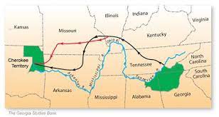 Trail Of Tears Map Trail Of Tears Cherokee History Teaching Us History