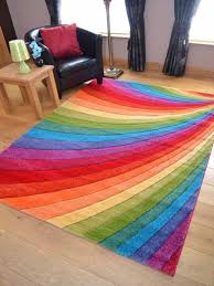 Bright Modern Vibrant Coloured Thick Luxurious Soft Pile Floor Rugs Carpets Mats Ebay Rainbow Bedroom Rainbow Room Rainbow House