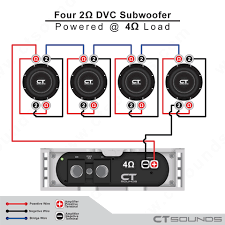 We will use 3 subs as an example for how to use this web. 2 Ohm Dvc Subwoofer Speakers Are Rated At 2 Ohm At Each Pair Of Terminals And Connecting Four Pieces In Paralle Subwoofer Wiring Subwoofer Car Audio Subwoofers