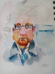 Fineliner and watercolor