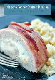 Bacon Wrapped Jalapeno Popper Stuffed Meatloaf I Breathe I M Hungry Recipe Delicious Low Carb Recipes Recipes Low Carb Recipes