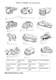 Transport Transportation Worksheet Worksheets For Kids Kindergarten Worksheets
