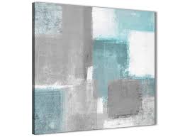 Teal Grey Painting Abstract Canvas Wall Art – wallfillers.co.uk