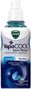 Amazon Com Vicks Vapocool Sore Throat Spray Relieves Painful Sore Throat Fast Acting Soothing Powerful Numbing Cooling Winterfrost Flavor 6 Fl Oz Health Personal Care