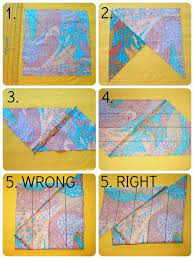 Lay out the fabric so the selvage edges are in the upper right and lower left. Easy To Follow Steps For Making Continuous Bias Binding Tape From A Square Of Fabric No More Fiddly Sewing Strips Togethe Sewing Projects Quilts Sewing Crafts