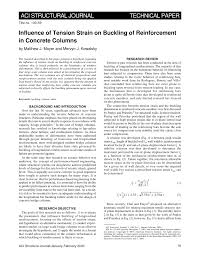 Pdf Influence Of Tension Strain On Buckling Of
