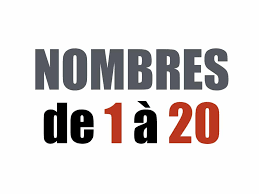 Resultado de imagen de les nombres de 1 a 20