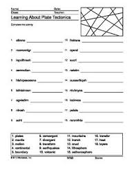 Plate Tectonics Word Scramble Printable Word Scramble Printable Abc Order Word Puzzles