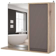 Échelle salle de bain comme étagère ou. Miroir De Salle De Bain Avec Etagere Et Placard Systeme Fixation Integre Panneaux Particules Chene Clair Gris Colonne Et Meuble De Rangement Salle De Bain Et Wc Meuble Gifi