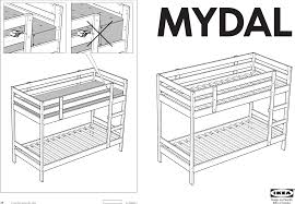 Indoor furnishing ikea godmorgon instructions manual. Ikea Mydal Bunk Bed Frame Twin Assembly Instruction
