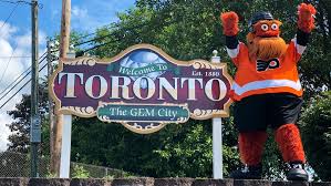 The flyers had tried a mascot before, but slapshot lasted just one season in 1976. Philadelphia Flyers Mascot Gritty Ends Up In The Wrong Toronto Takes Tour Of The Gem City Wtov