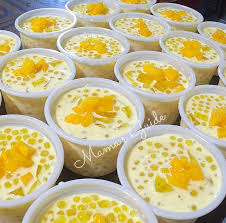 Ingredients 1 X2f 4 Kilo Tapioca Pearls Cook The Tapioca Then Drain 1 1 X2f 2 Cup Alaska Condensed Mil Mango Dessert Recipes Tapioca Recipes Sago Recipes