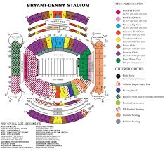 Bryant Denny Stadium Seating Chart Bama Stadium Seating Chart
