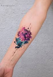 40 Marvelous Watercolor Tattoos Colour Tattoo For Women Watercolor Galaxy Tattoo Tattoos For Women