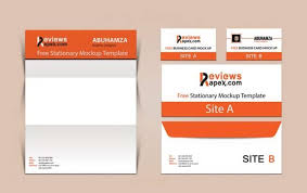 Simple but quite usefull mockup of letterhead with two business cards on wooden background. Brand Identity Business Card Letterhead Envelope Mockup Online Tools