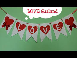 To inspire your decorating, i have collected 16 diy valentine's day home decor projects from top bloggers around the web. Diy Love Garland Valentine S Day Room Decor Ideas How To Make Garland Home Decor Ideas Door Hangings Youtube
