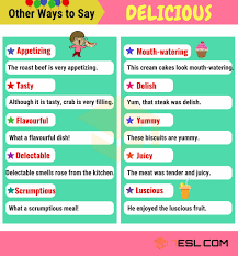 Delicious Synonyms Learn English Vocabulary Learn English Words Teaching English Grammar