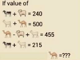 You can also check a similar image puzzle i.e. Cow Sheep Goat Camel Math Puzzle With Answer Forward Junction Puzzles