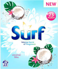 Sticking with a positive brand image, surf always smiles at all difficulties in life. Surf Laundry Powder Coconut Bliss 23 Wash 1 5kg Amazon Co Uk Grocery