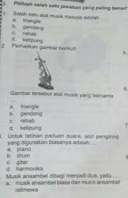 Salah Satu Alat Musik Melodis Adalah Brainly Co Id
