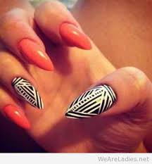 Stiletto nails are aimed at today's modern women. Cute Stiletto Nails
