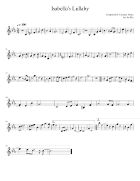 I love your interpretation in the second violin and piano. Isabella S Lullaby Clarinet Sheet Music For Piano Solo Musescore Com