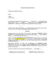 Surat kuasa ini diberikan dengan hak substitusi dan hak retensi, karena itu pembatalan sepihak sebagai pelanggaran hukum. Contoh Surat Kuasa Substitusi