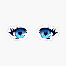 Some kids (even full asians) will have lighter eyes that eventually darken. Blue Sparkle Anime Eyes Sticker By Satha Redbubble
