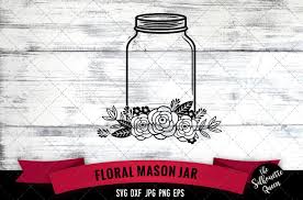 Download Art Collectibles Clip Art Flowers Floral Decoration Roses Bouquets Paper Cut Template Cut Files For Cricut And Silhouette Mason Jar With Flowers Svg