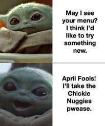 It's no secret that i love making baby yoda into food… he just makes everything that much cuter now, i'm turning to one of my favorite adam driver memes featuring cute little grogu and his love for chicken nuggets, aka chicky nuggies. Baby Yoda Memes Were Funny At The Beginning But Now This Twisted Game Needs To Be Reset 4panelcringe