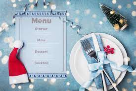 The menu prints on one 8.5 x 11 page. Holiday Menu Printable Template Diy Festive Menus For Winter Or Christmas Dinner Parties Templates Paper Party Supplies Delage Com Br