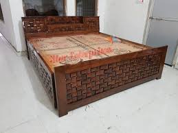 Buy designer wooden bed cheap modern furniture, modern european wood beds, modern european. Sheesham Wood Natural Designer Wooden Double Bed For Home Size 6 5x6 Id 22473463133